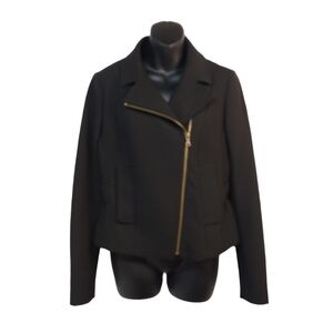 LOFT Women's Black Zipper Up Jacket Size 6
